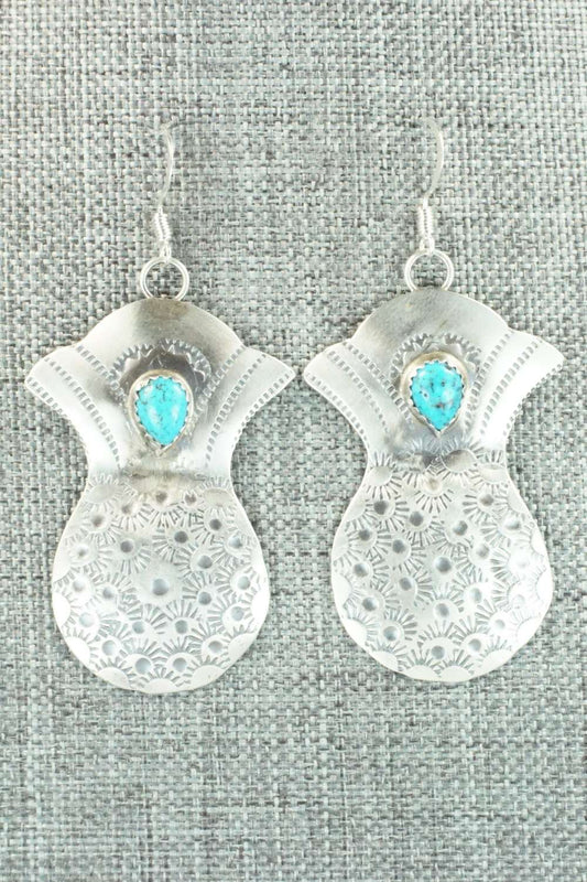 Turquoise and Sterling Silver Earrings - Tim Yazzie