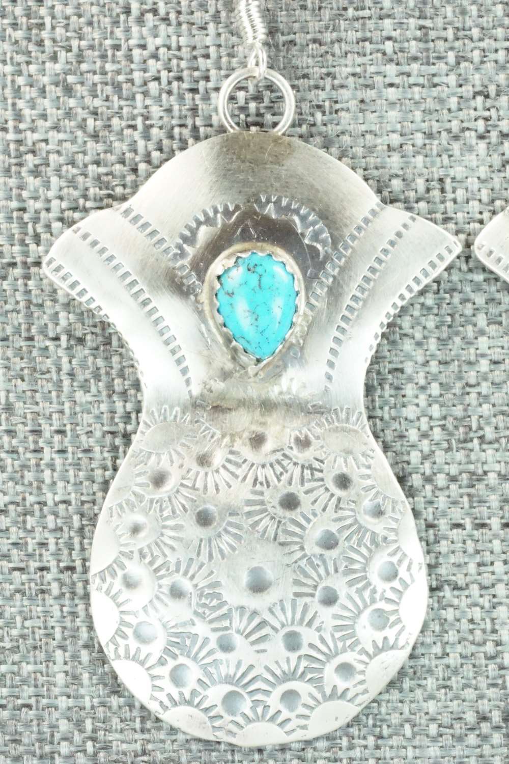Turquoise and Sterling Silver Earrings - Tim Yazzie
