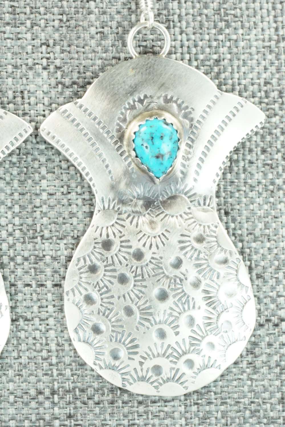 Turquoise and Sterling Silver Earrings - Tim Yazzie