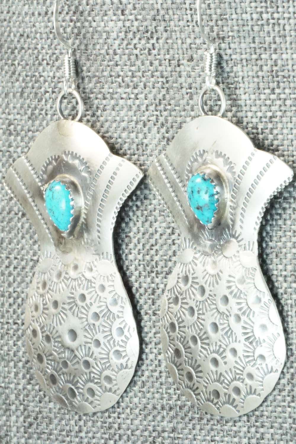 Turquoise and Sterling Silver Earrings - Tim Yazzie