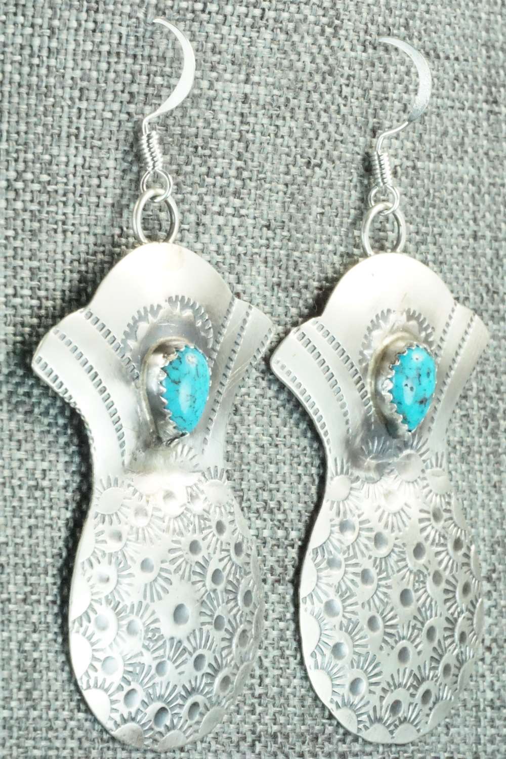 Turquoise and Sterling Silver Earrings - Tim Yazzie