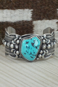 Turquoise & Sterling Silver Bracelet - Roland Dixson