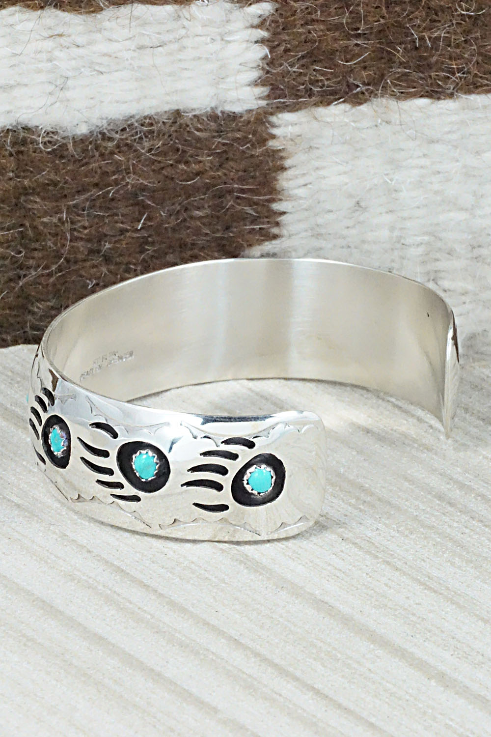 Turquoise & Sterling Silver Bracelet - Pearlene Spencer