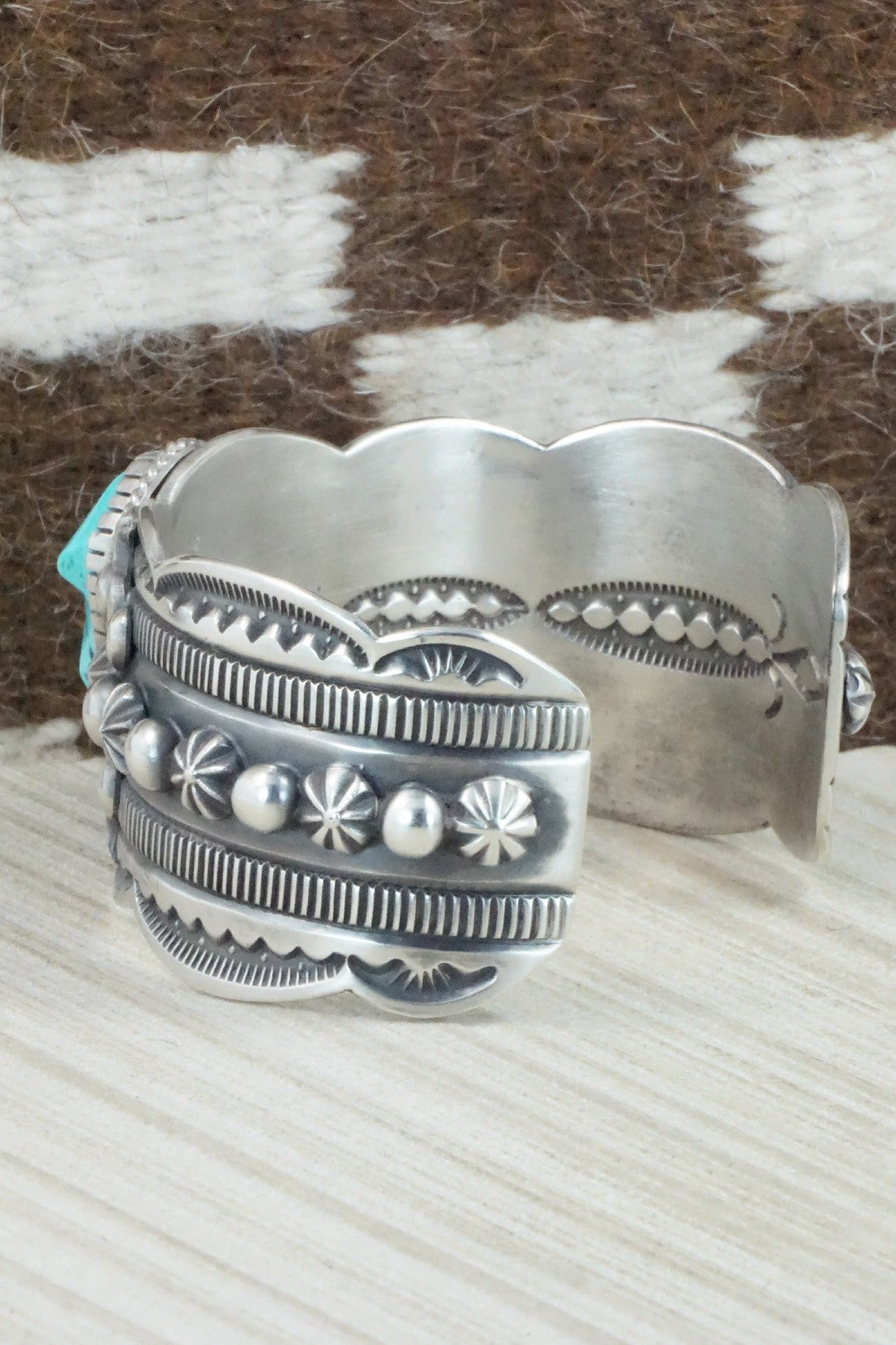 Turquoise & Sterling Silver Bracelet - Roland Dixson