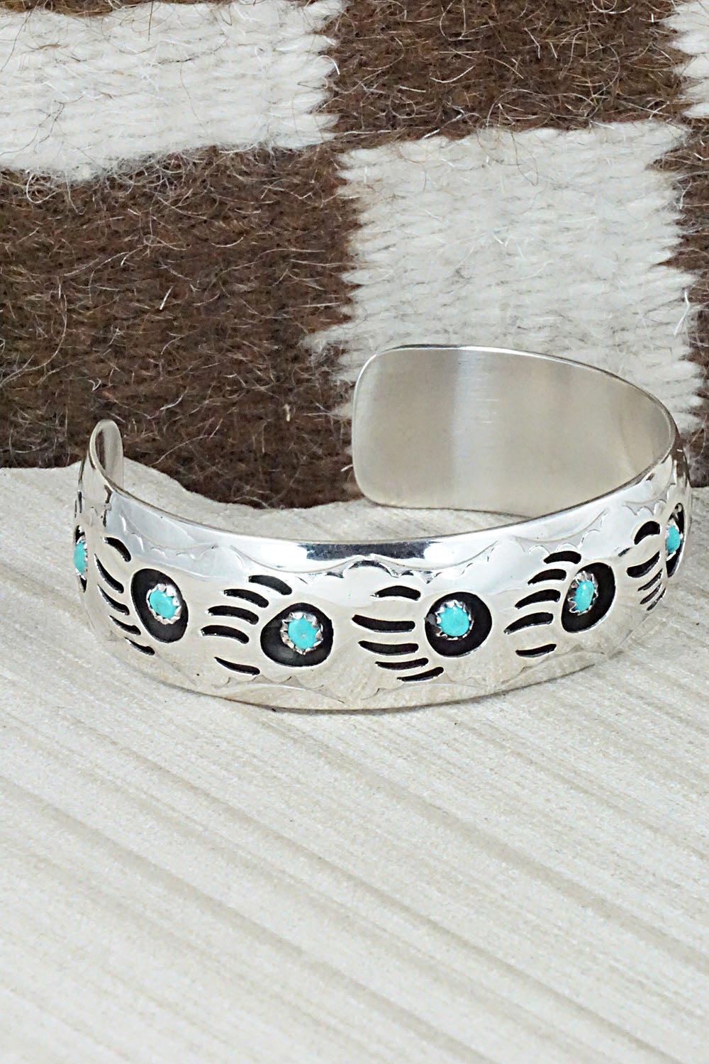 Turquoise & Sterling Silver Bracelet - Pearlene Spencer