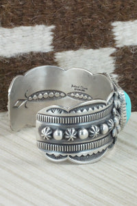 Turquoise & Sterling Silver Bracelet - Roland Dixson