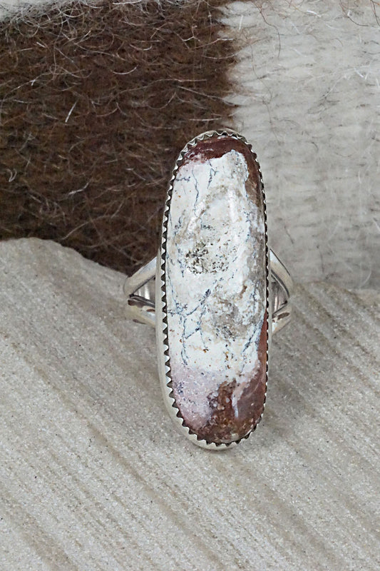 Wild Horse & Sterling Silver Ring - Leslie Nez - Size 8