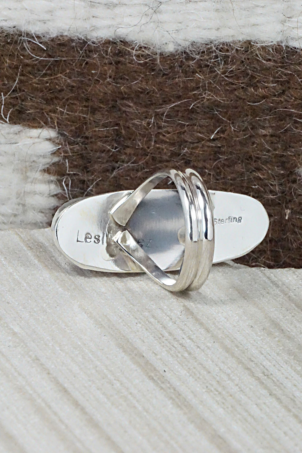 Wild Horse & Sterling Silver Ring - Leslie Nez - Size 8