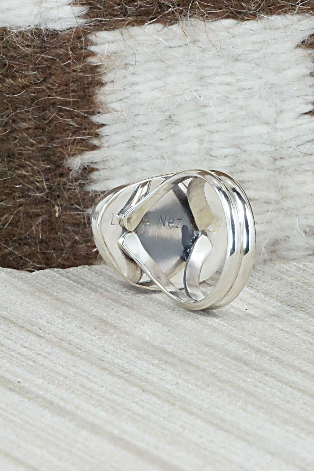 Wild Horse & Sterling Silver Ring - Leslie Nez - Size 9