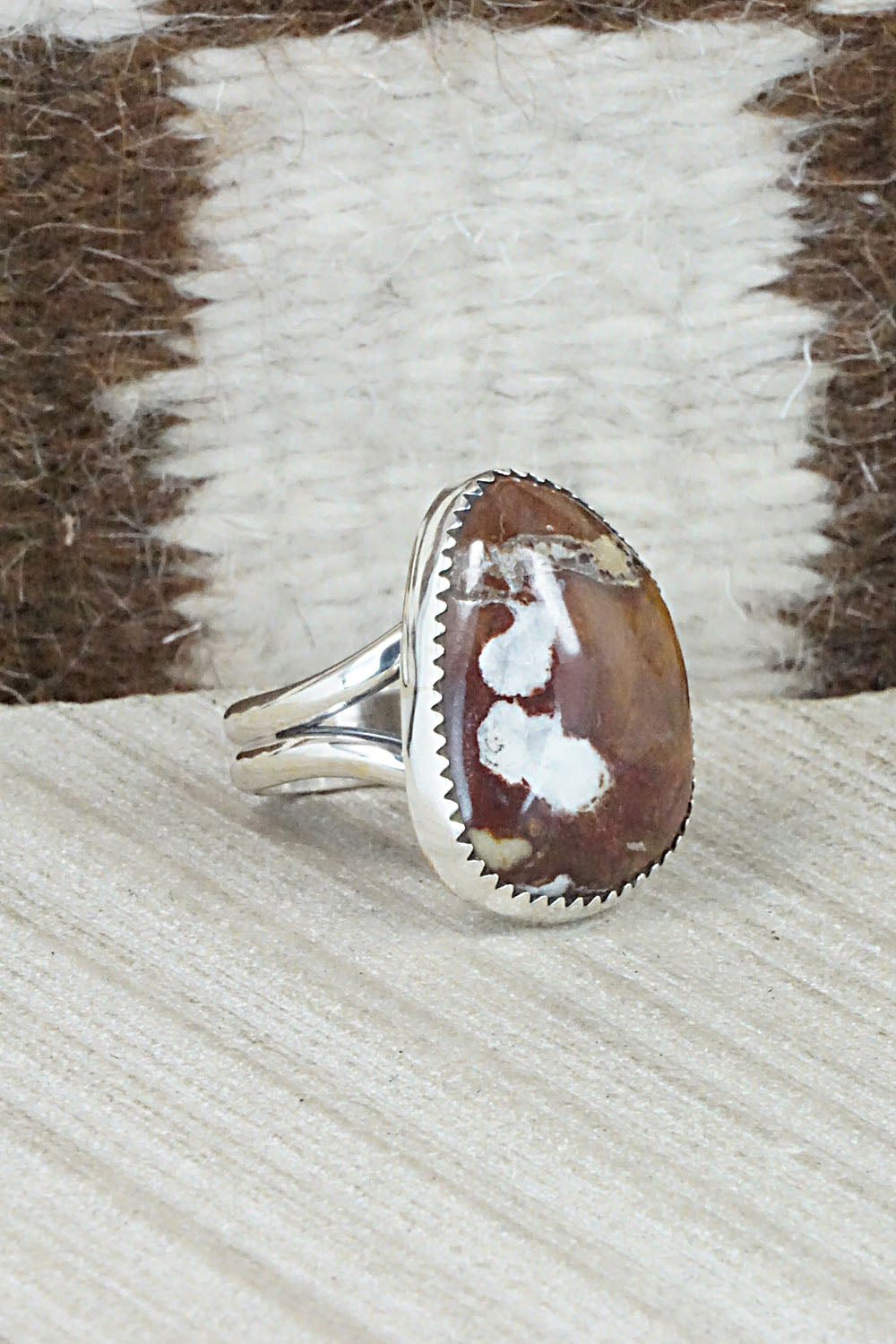 Wild Horse & Sterling Silver Ring - Leslie Nez - Size 9