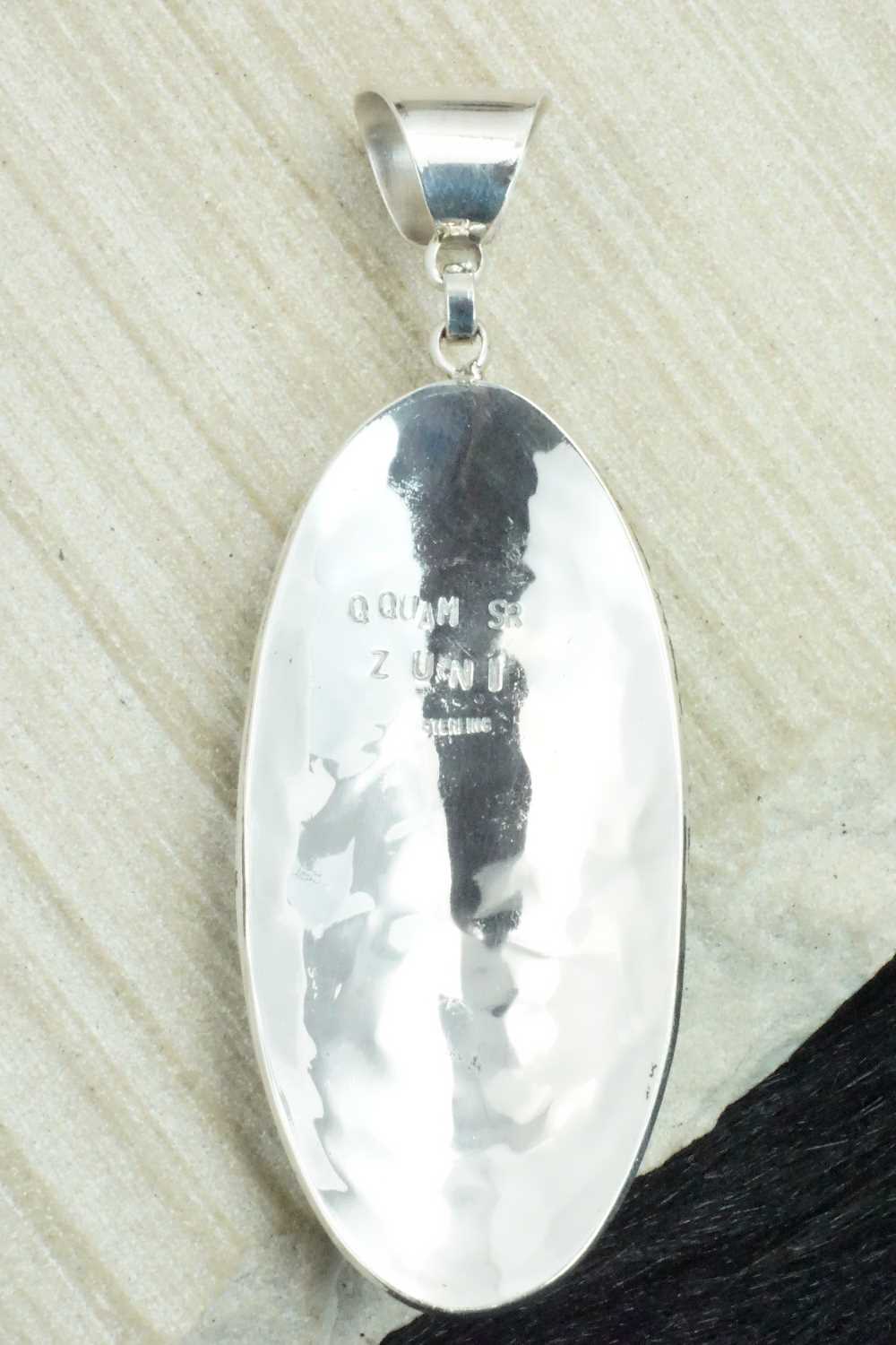 Multi Stone & Sterling Silver Inlay Pendant - Quintin Quam Sr.