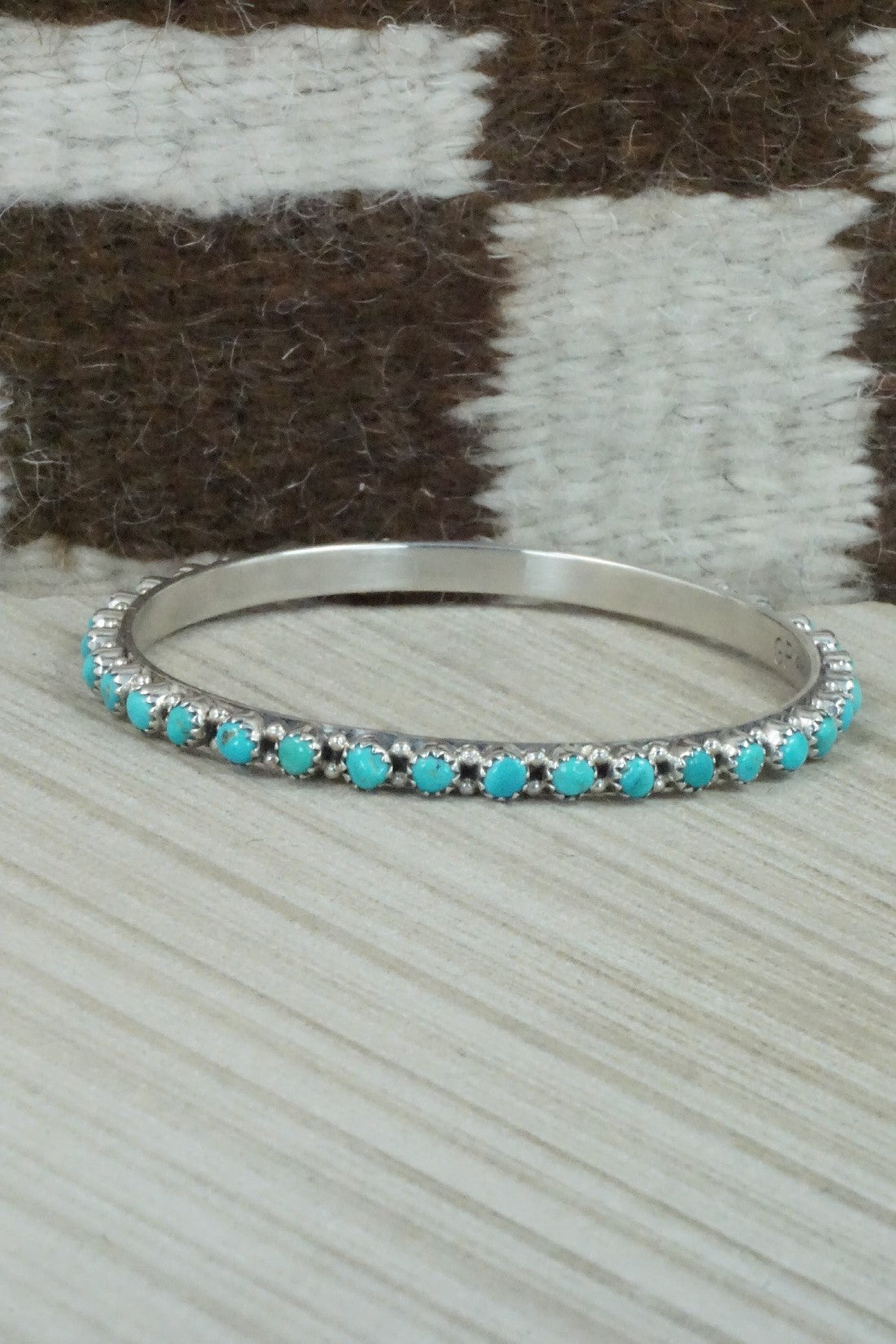 Turquoise & Sterling Silver Bangle - Gaynell Parker