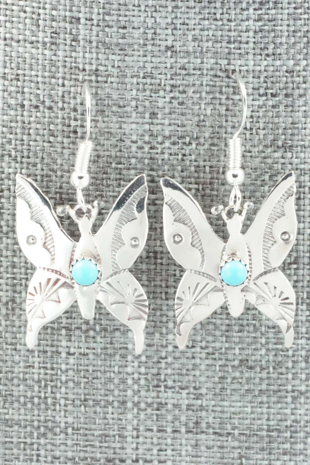 Turquoise & Sterling Silver Earrings - Lucille Platero
