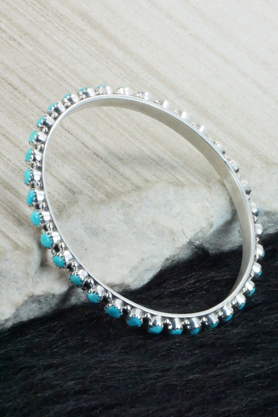Turquoise & Sterling Silver Bangle - Gaynell Parker