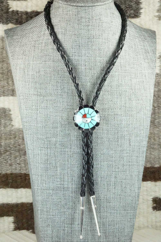 Multi Stone & Sterling Silver Bolo Tie - Denise Siutza