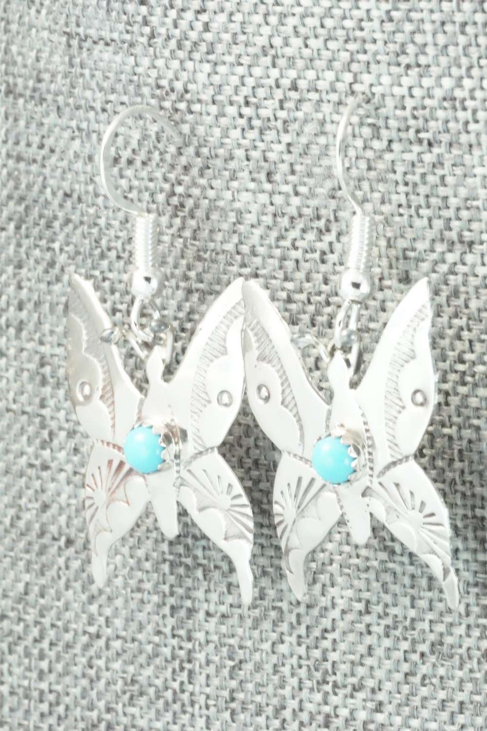 Turquoise & Sterling Silver Earrings - Lucille Platero