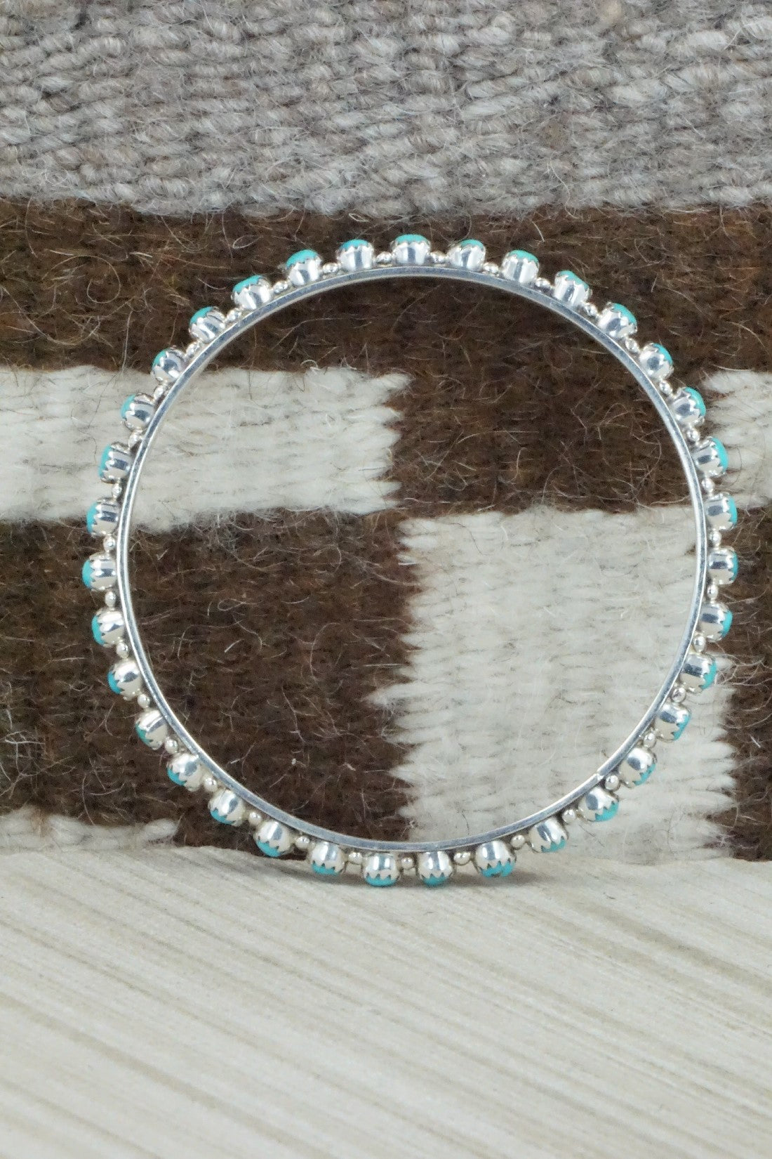 Turquoise & Sterling Silver Bangle - Gaynell Parker