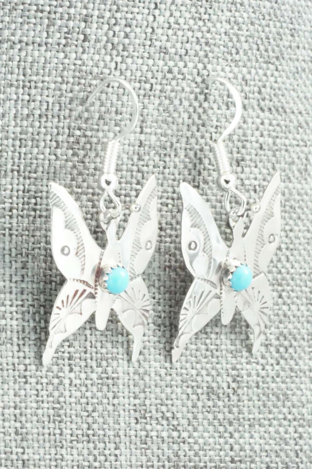 Turquoise & Sterling Silver Earrings - Lucille Platero