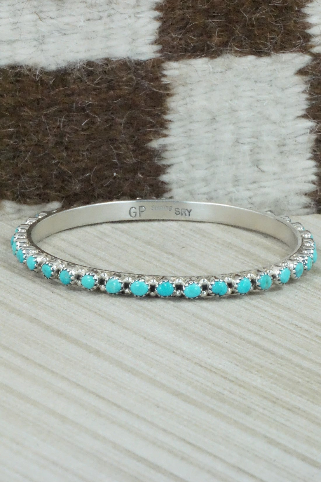 Turquoise & Sterling Silver Bangle - Gaynell Parker