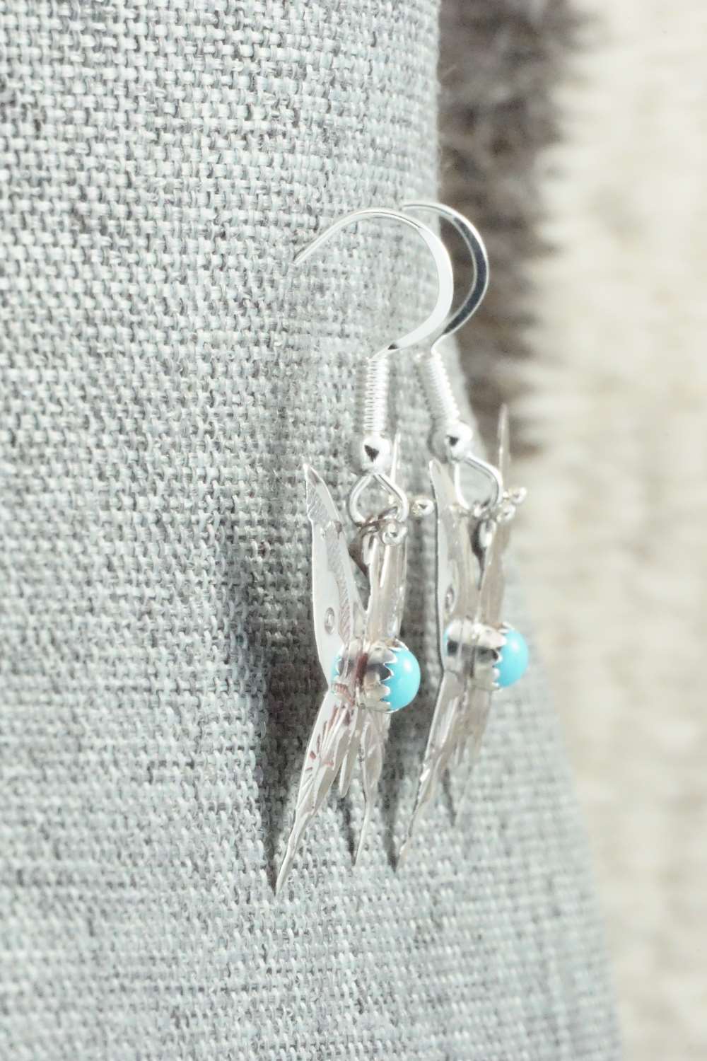 Turquoise & Sterling Silver Earrings - Lucille Platero