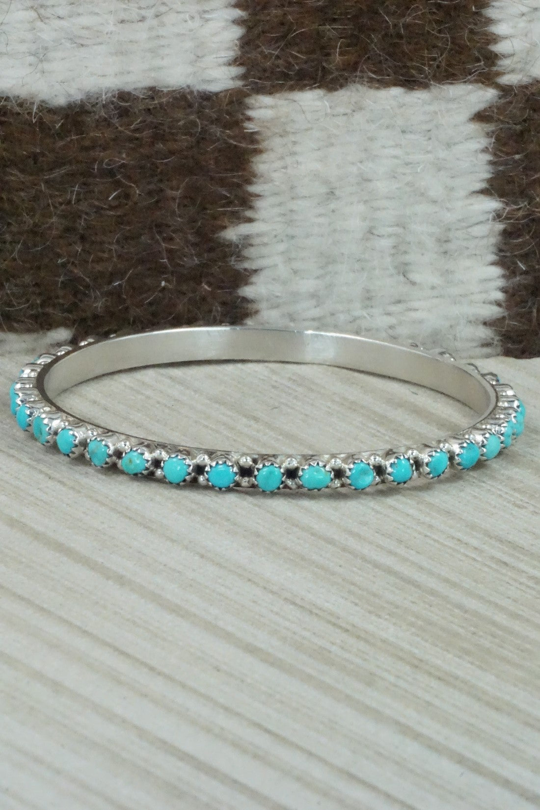 Turquoise & Sterling Silver Bangle - Gaynell Parker