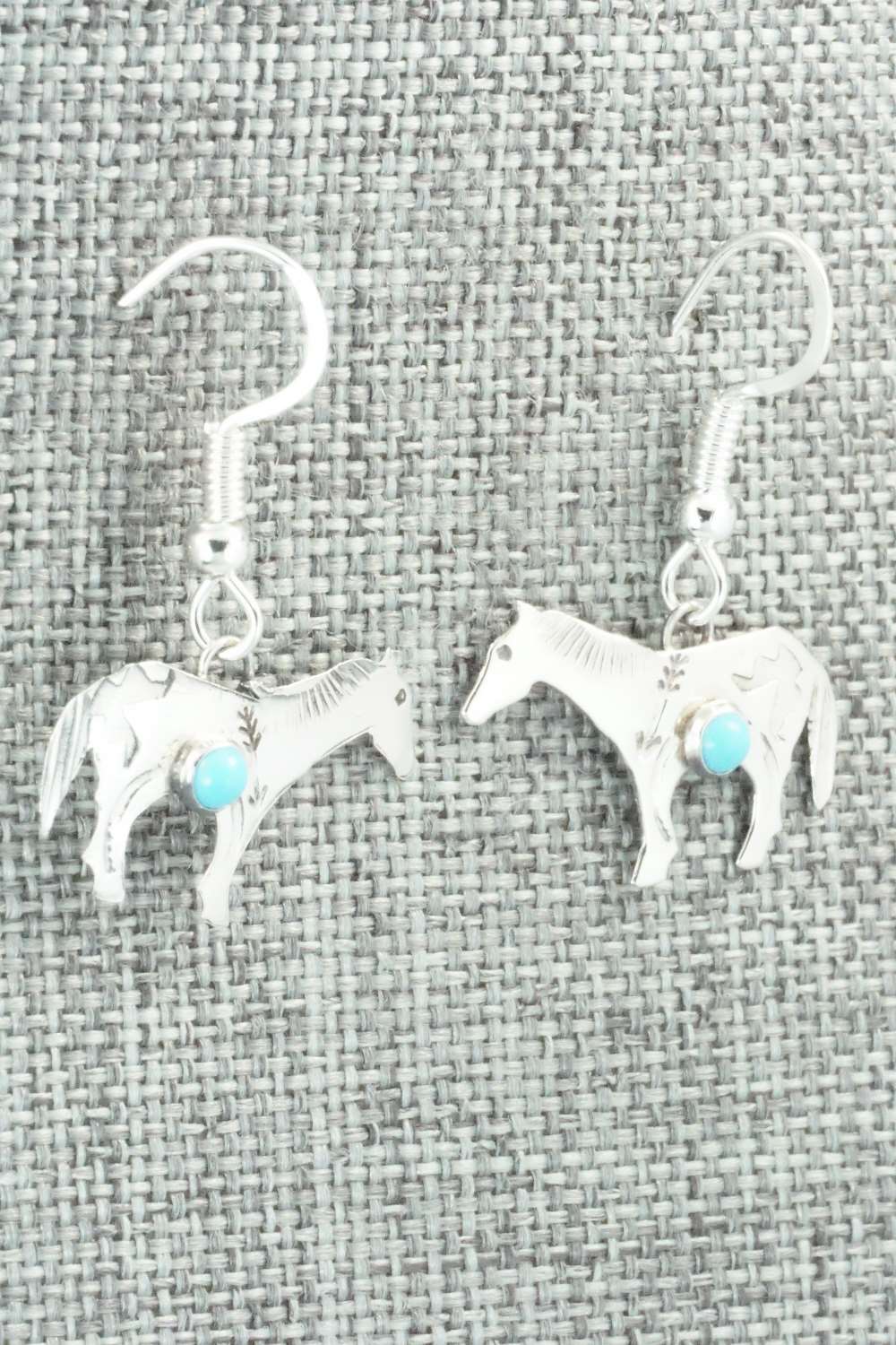 Turquoise and Sterling Silver Earrings - Lucille Platero