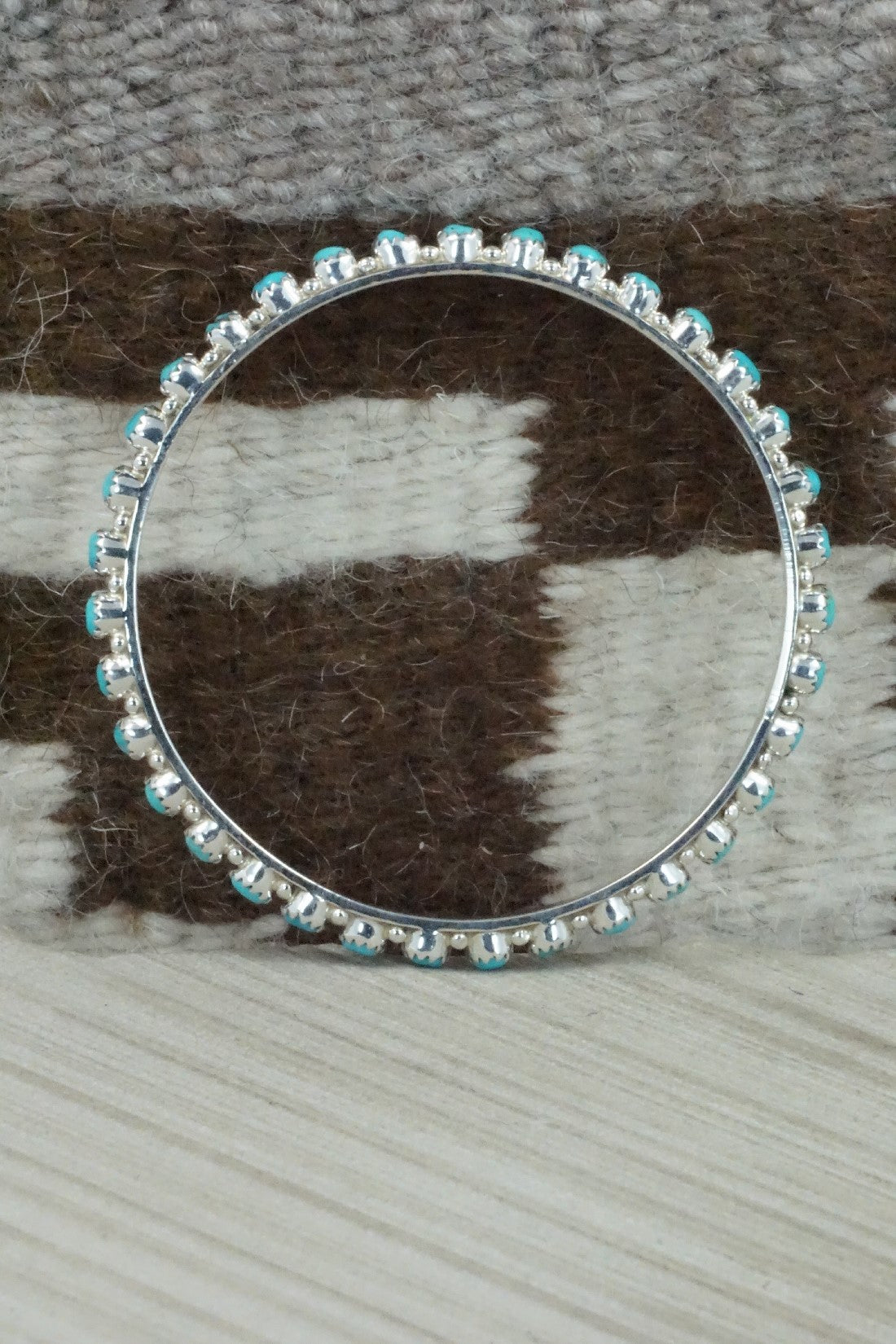Turquoise & Sterling Silver Bangle - Gaynell Parker