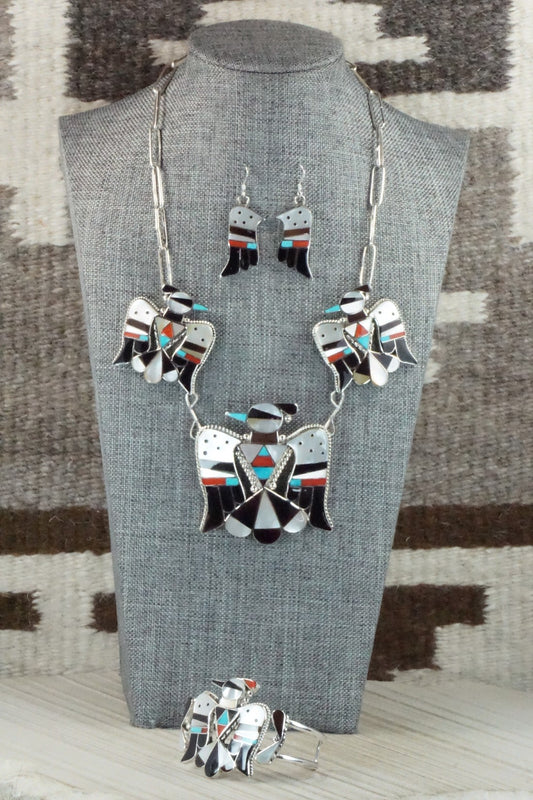 Multi Stone & Sterling Silver Inlay Jewelry Set - Bobby Shack