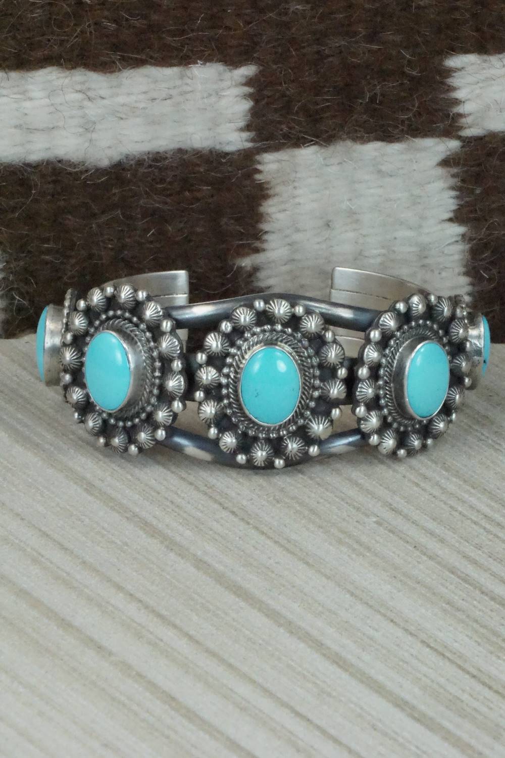 Turquoise & Sterling Silver Bracelet - Tom Lewis