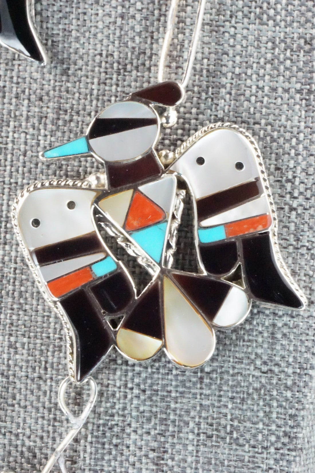 Multi Stone & Sterling Silver Inlay Jewelry Set - Bobby Shack