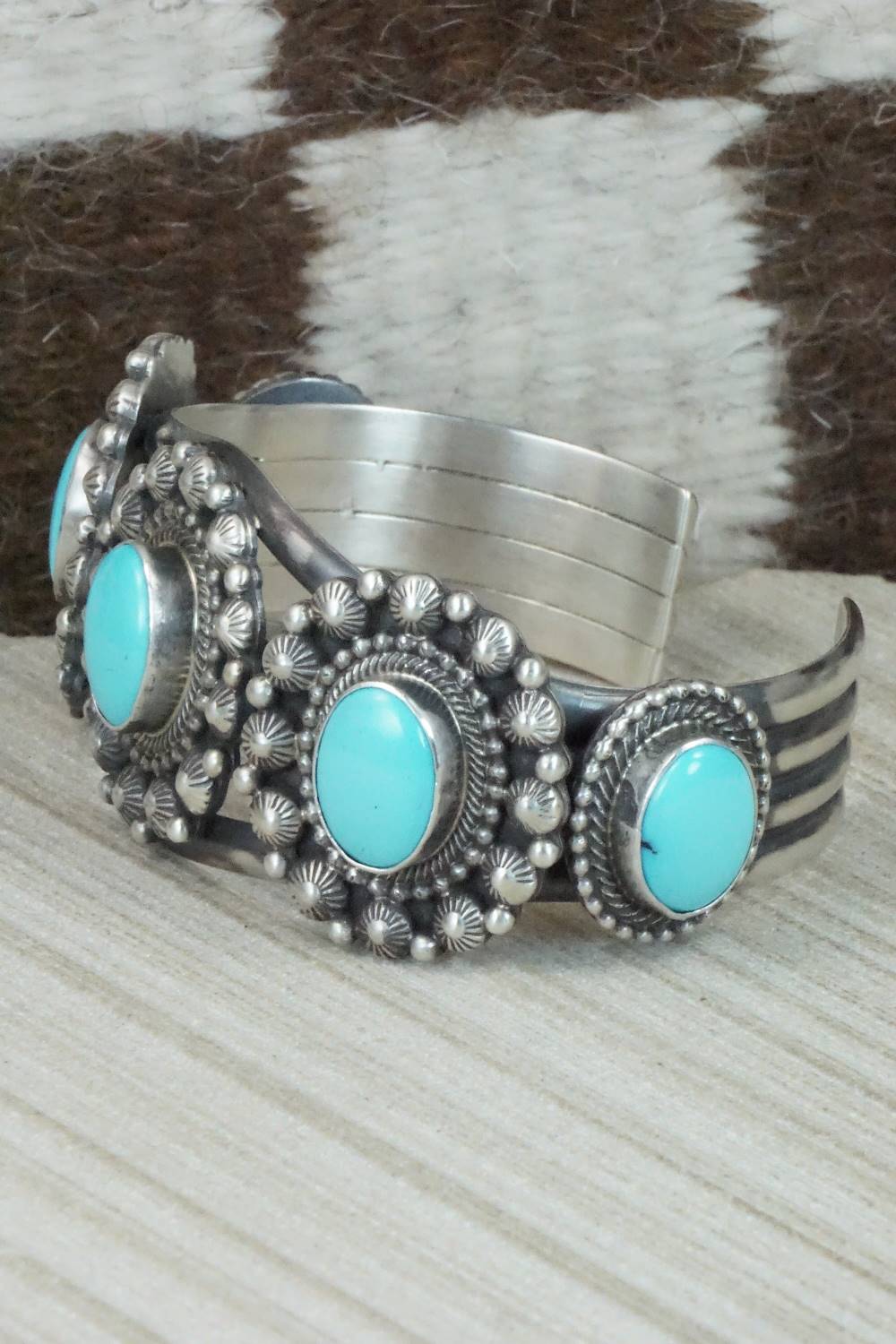 Turquoise & Sterling Silver Bracelet - Tom Lewis