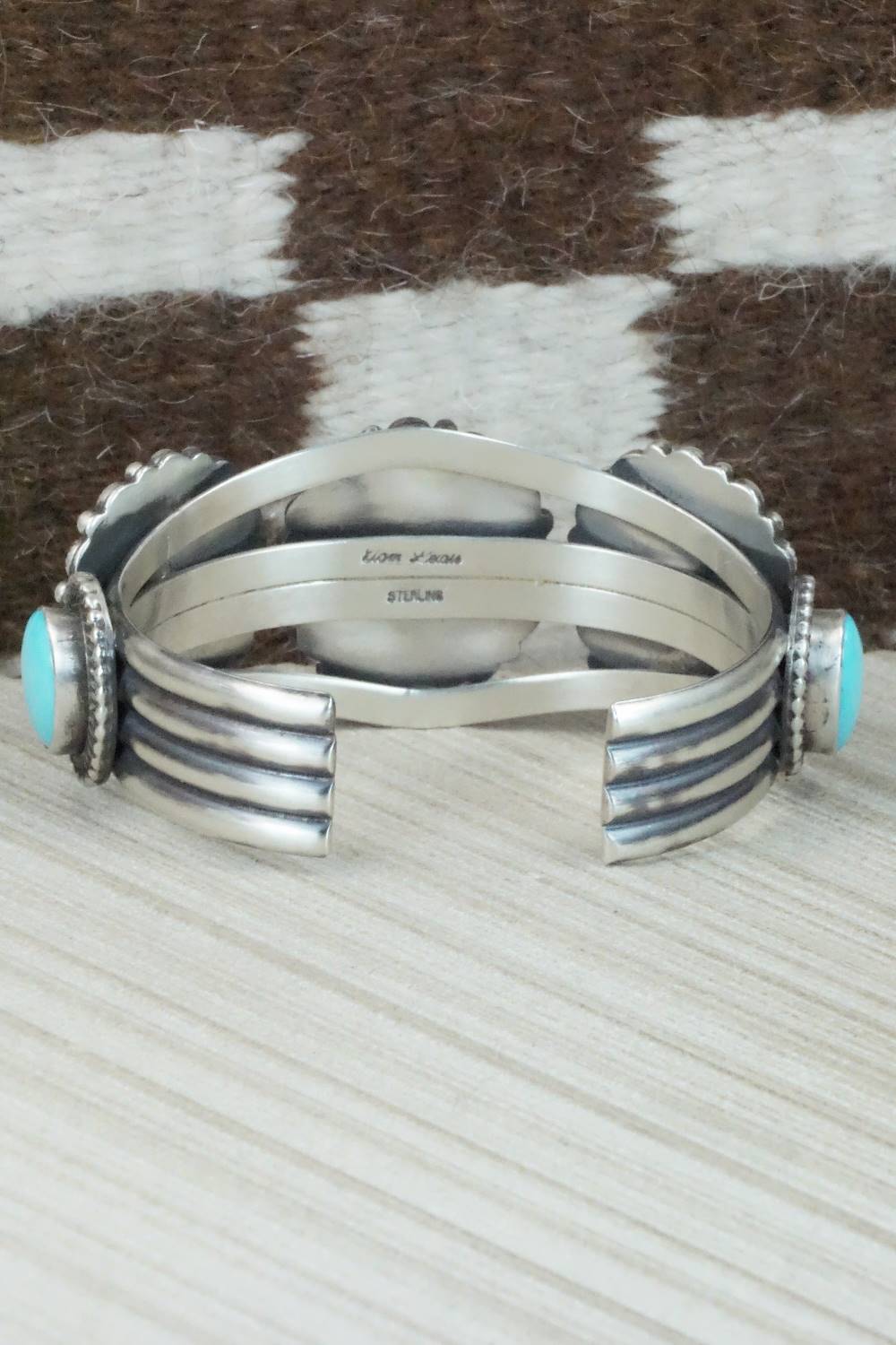 Turquoise & Sterling Silver Bracelet - Tom Lewis