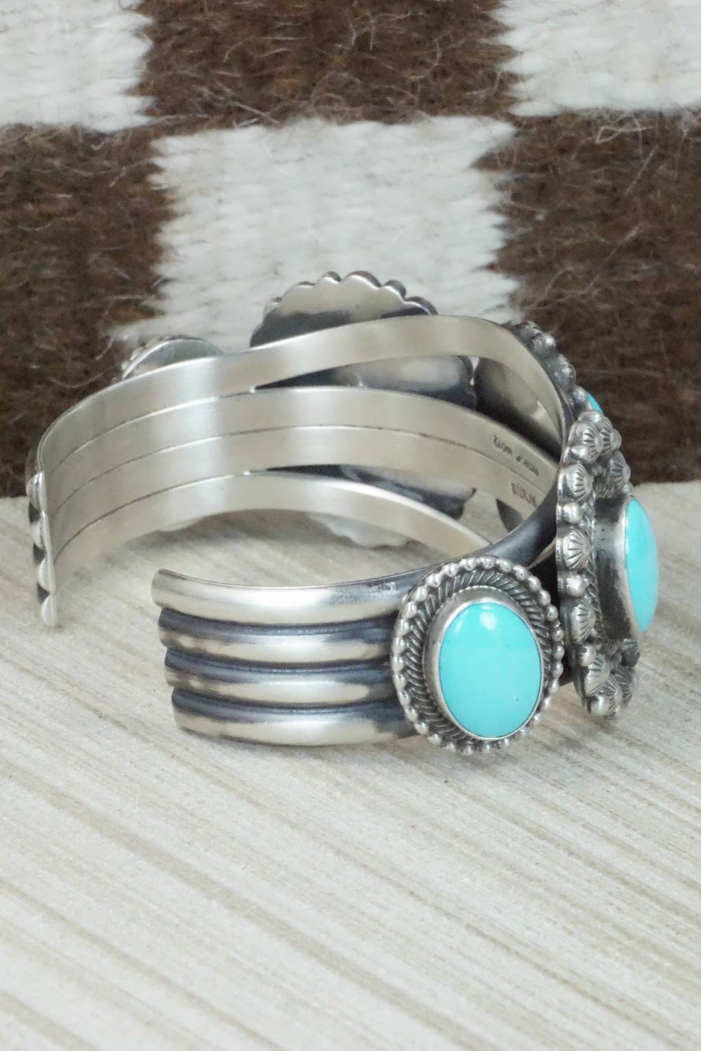 Turquoise & Sterling Silver Bracelet - Tom Lewis