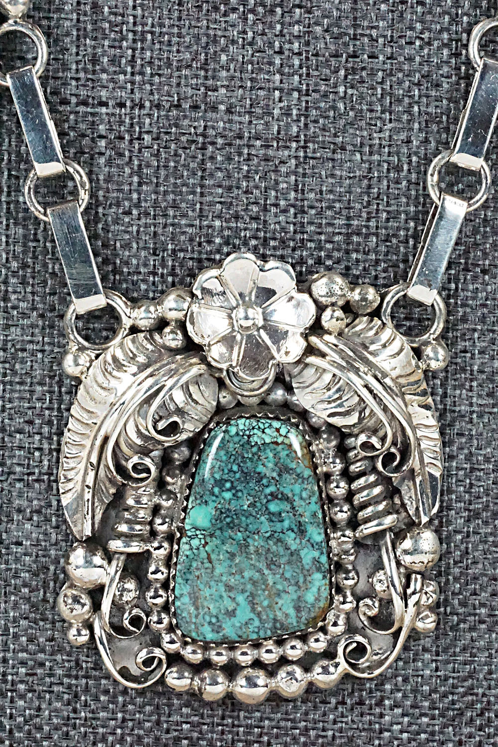 Turquoise, Spiny Oyster & Sterling Silver Necklace Set - Sandra Parkett