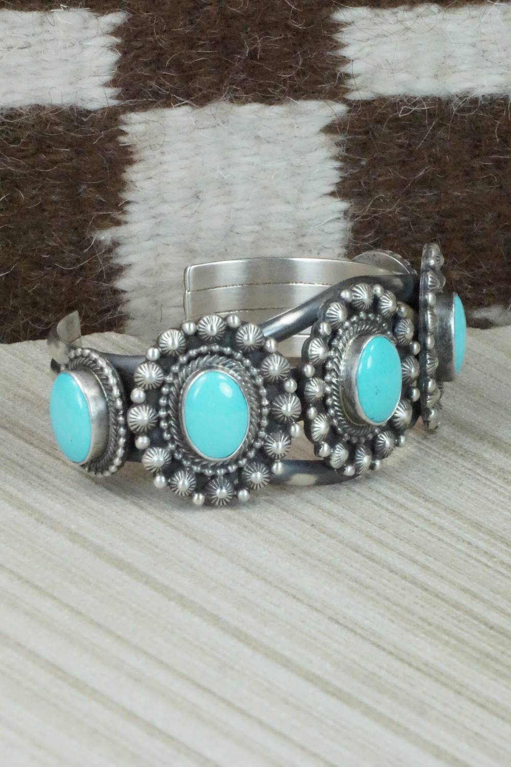 Turquoise & Sterling Silver Bracelet - Tom Lewis