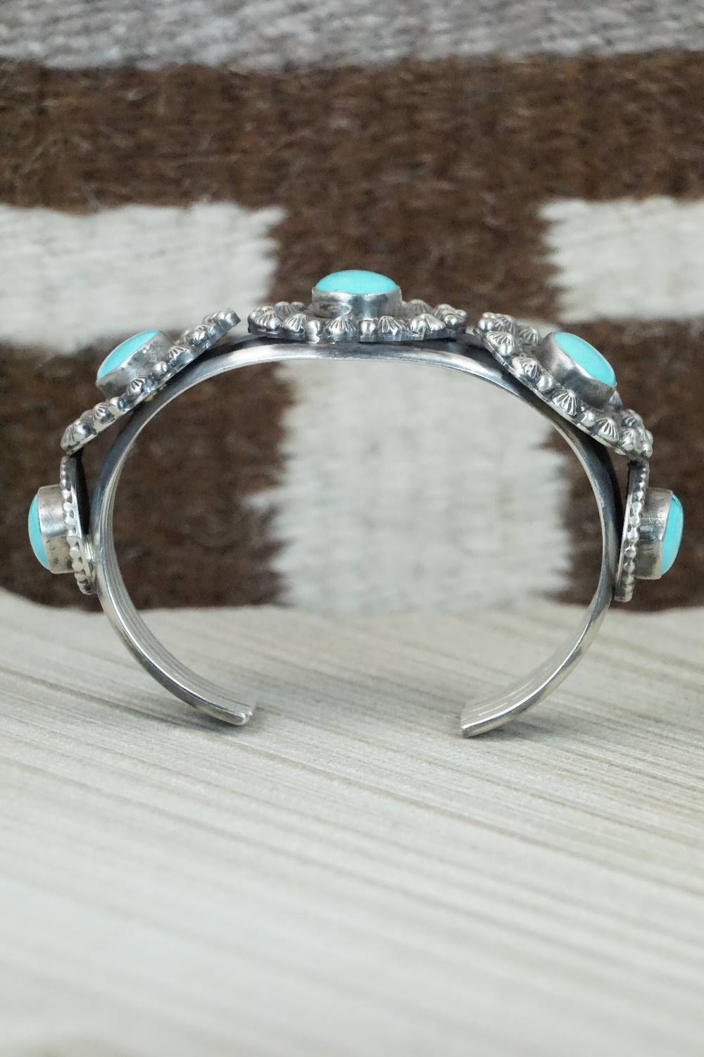 Turquoise & Sterling Silver Bracelet - Tom Lewis