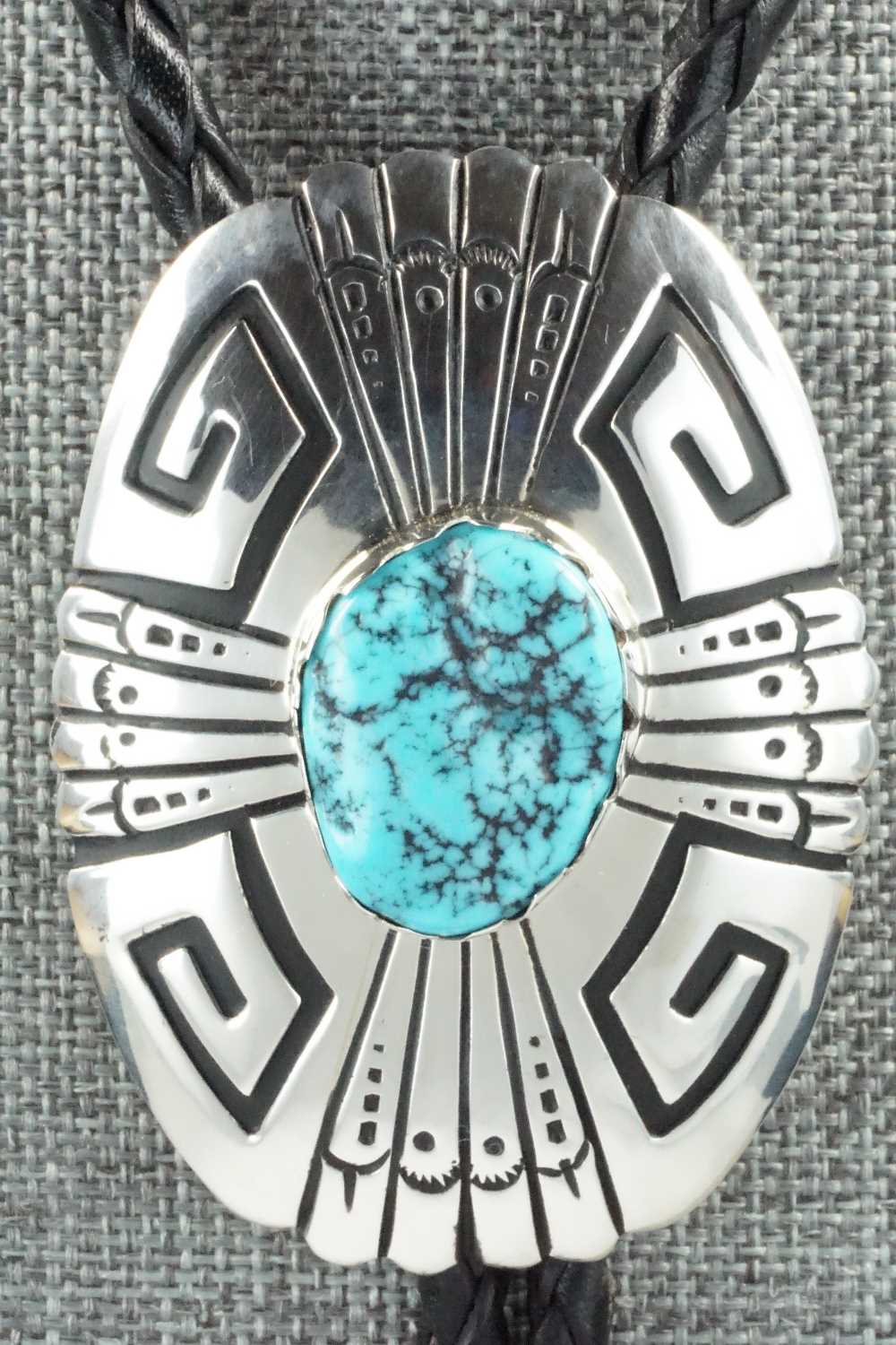 Turquoise & Sterling Silver Bolo Tie - Rosita Singer