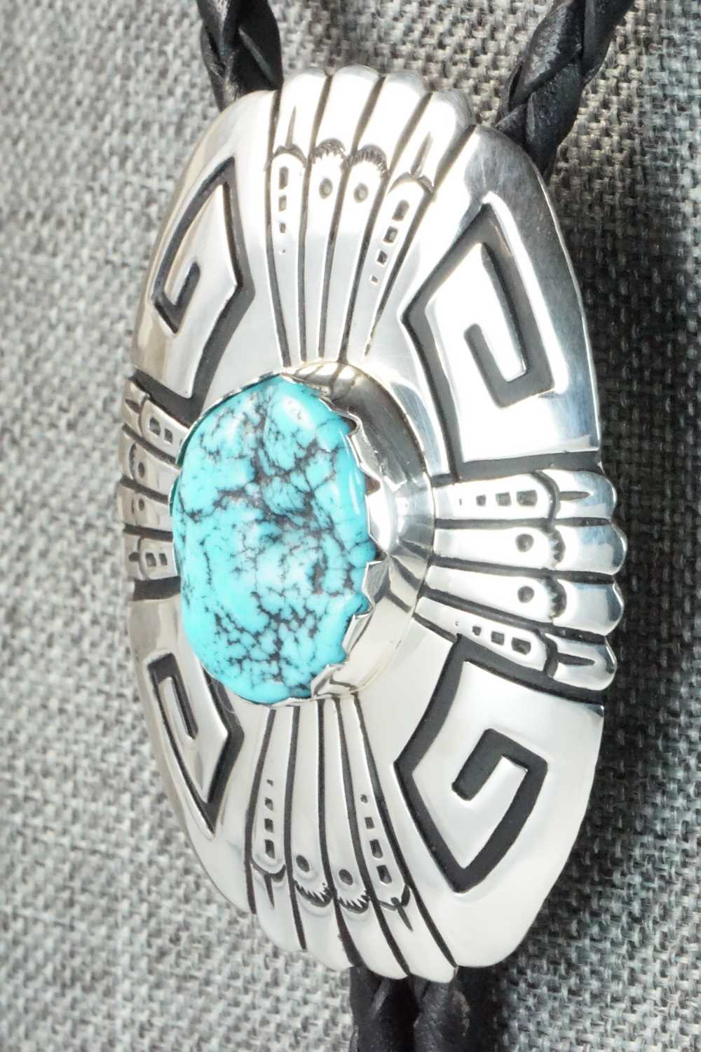 Turquoise & Sterling Silver Bolo Tie - Rosita Singer