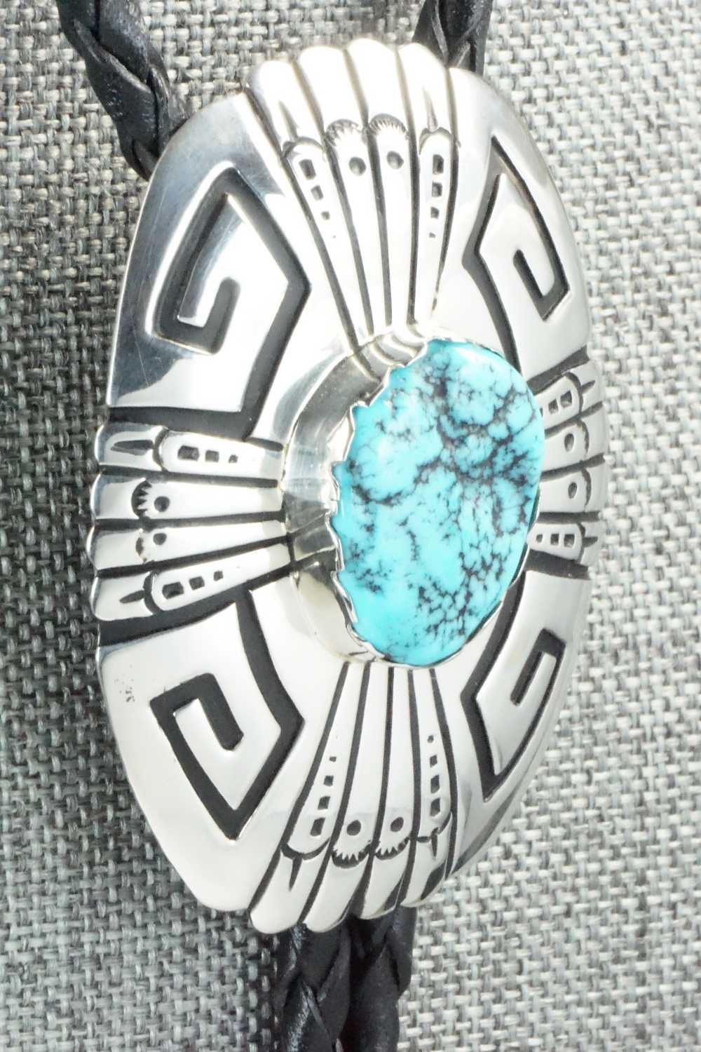 Turquoise & Sterling Silver Bolo Tie - Rosita Singer