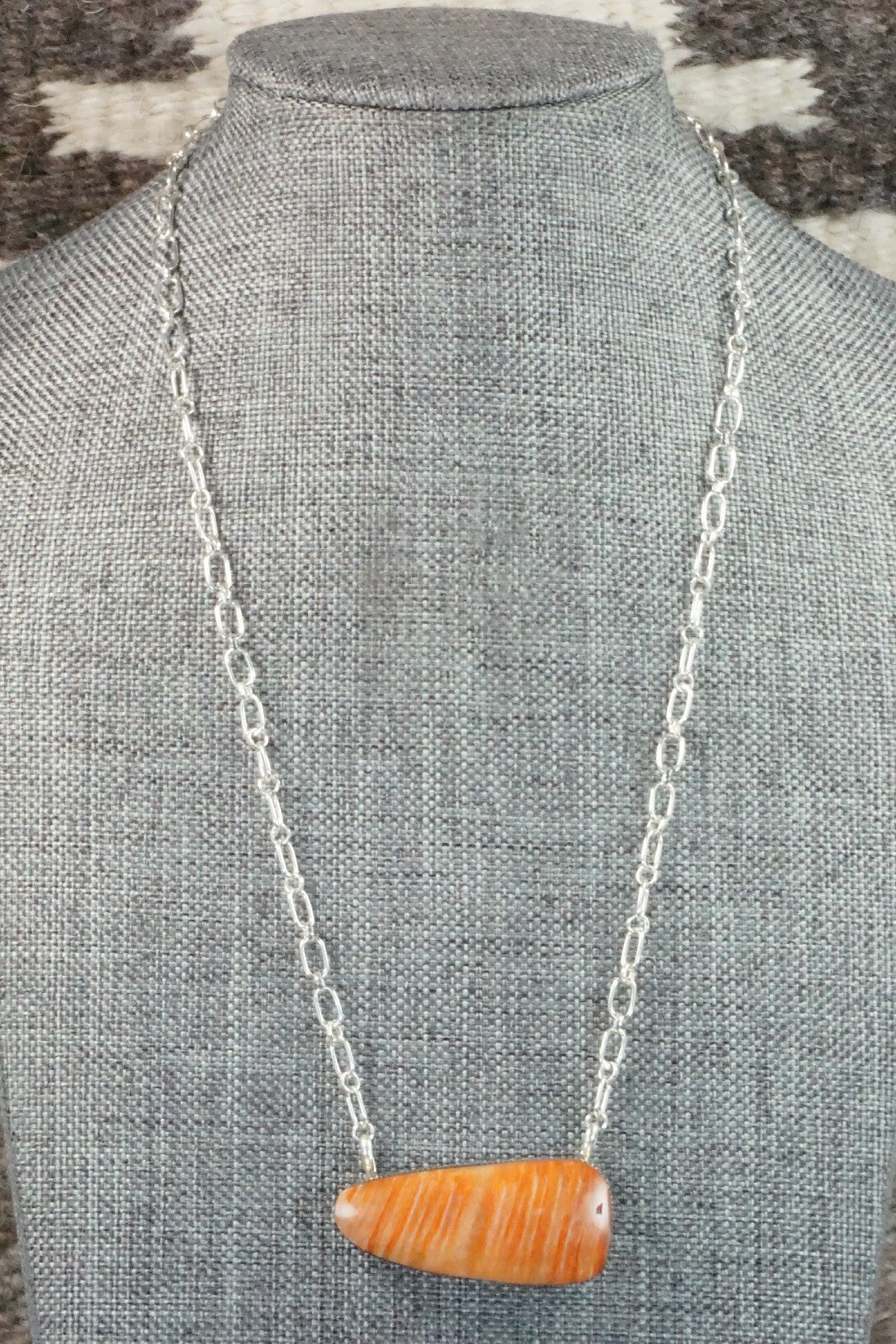 Spiny Oyster & Sterling Silver Necklace - Shania Johnson