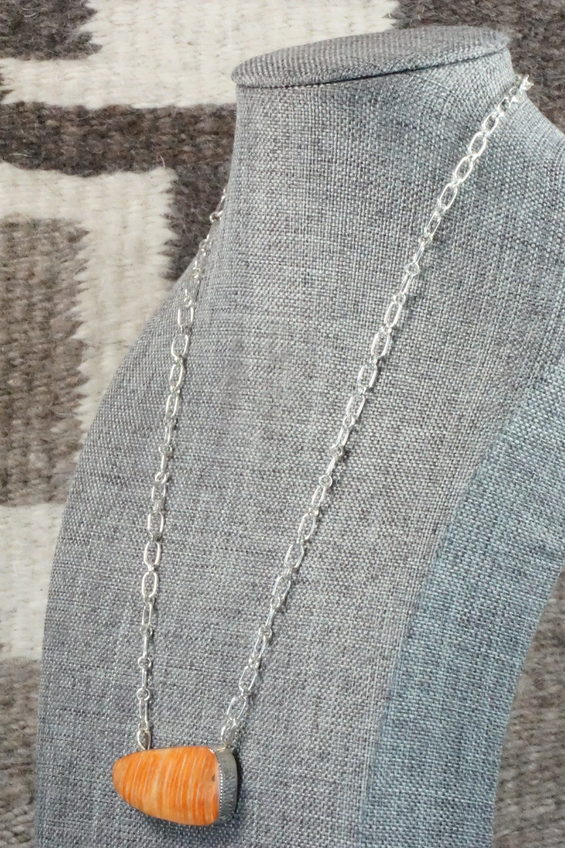 Spiny Oyster & Sterling Silver Necklace - Shania Johnson