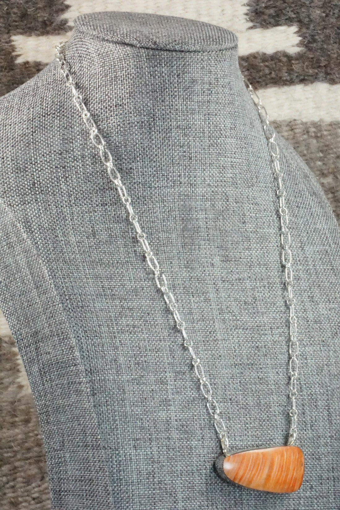 Spiny Oyster & Sterling Silver Necklace - Shania Johnson