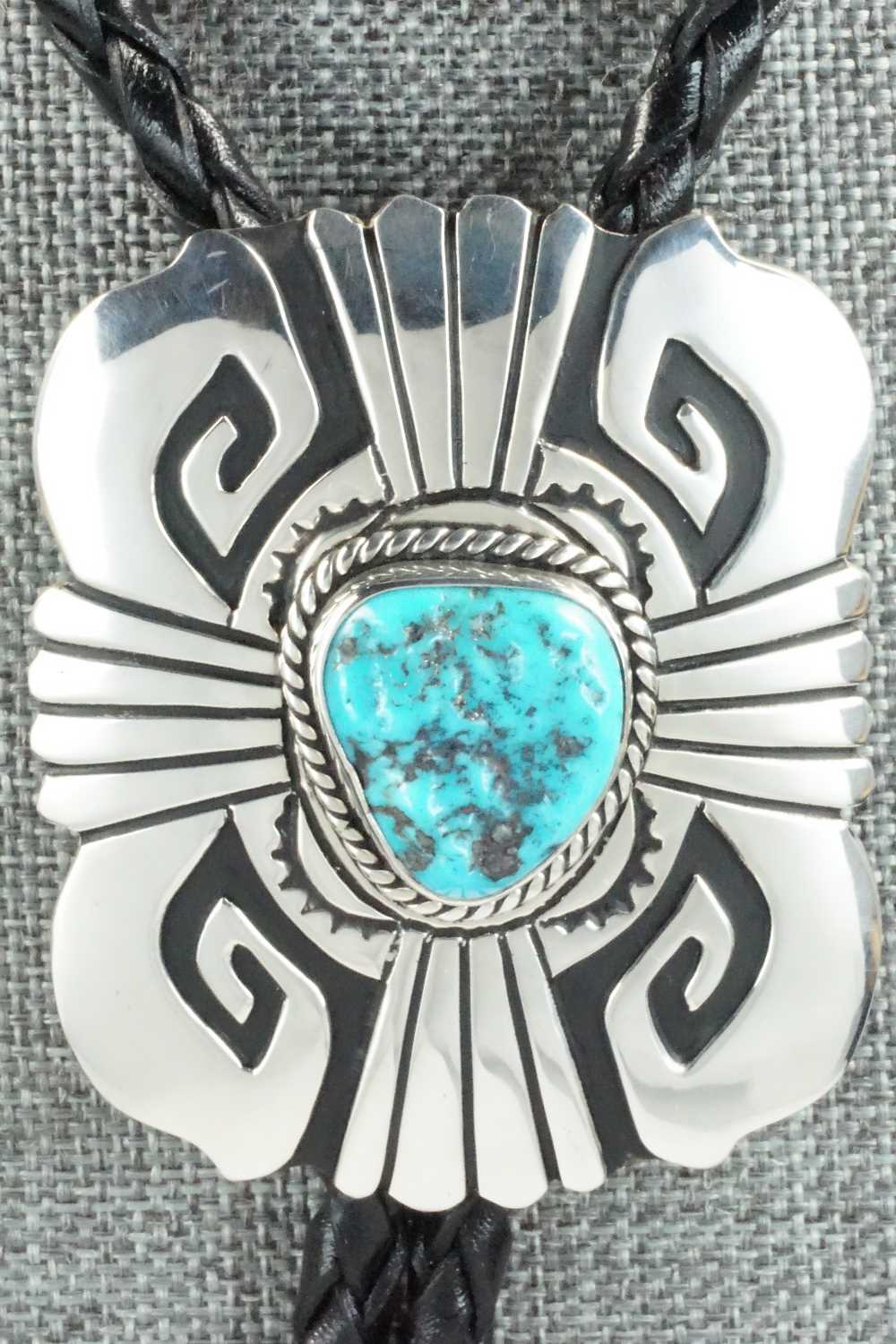 Turquoise & Sterling Silver Bolo Tie - Rosita Singer
