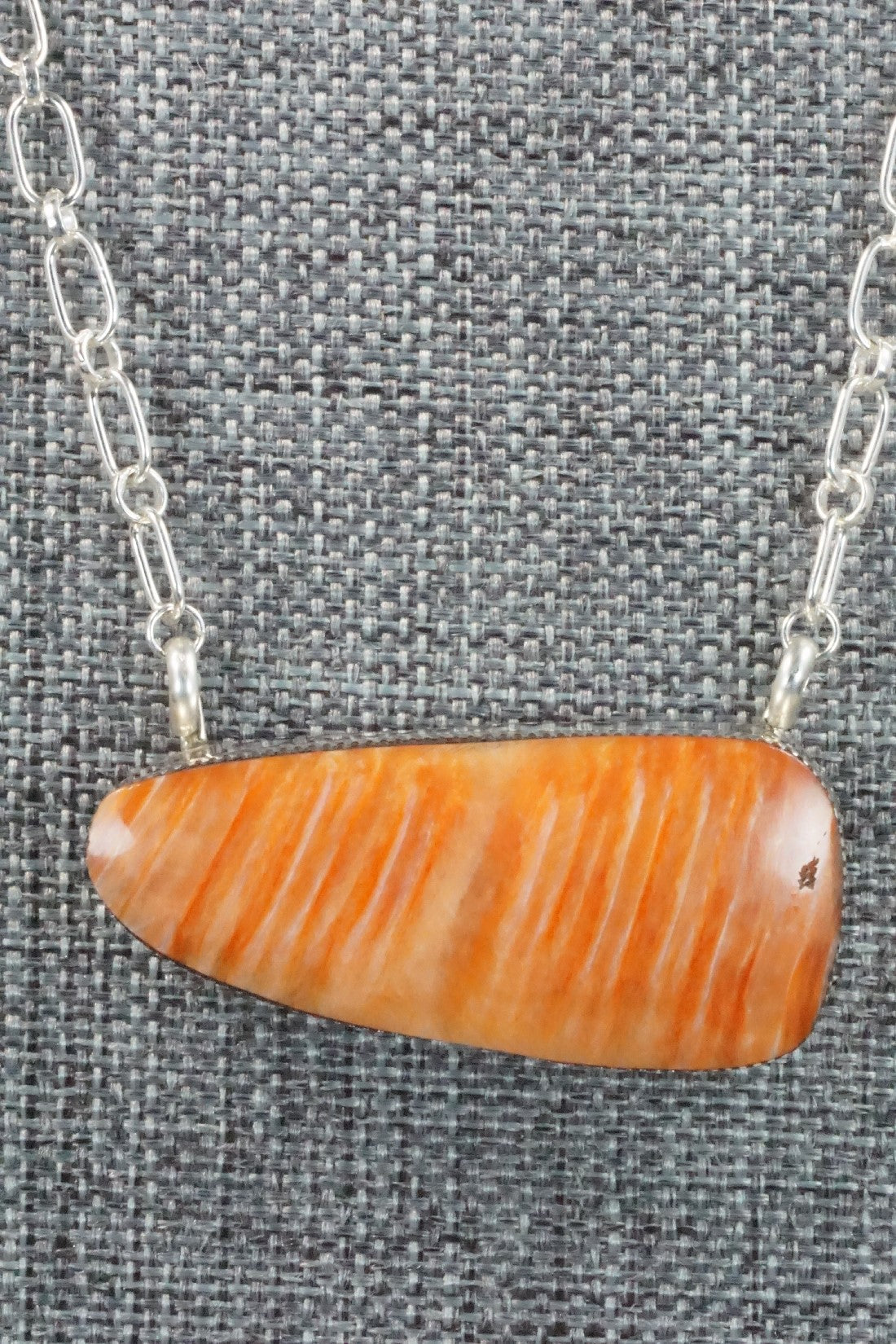 Spiny Oyster & Sterling Silver Necklace - Shania Johnson