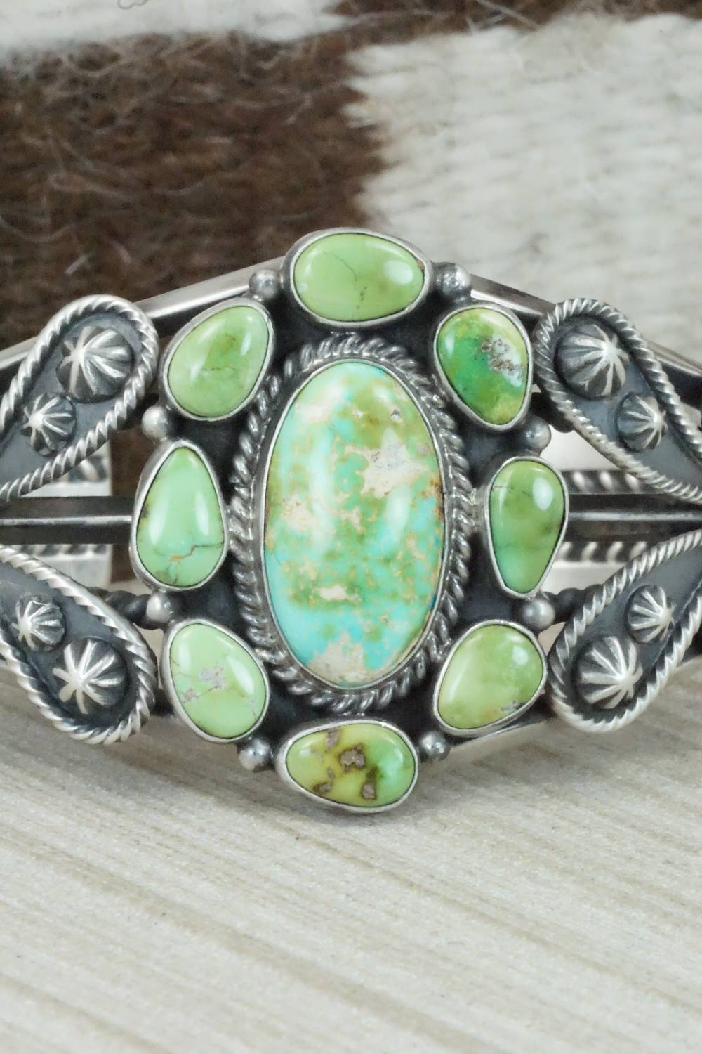Turquoise & Sterling Silver Bracelet - Derrick Gordon