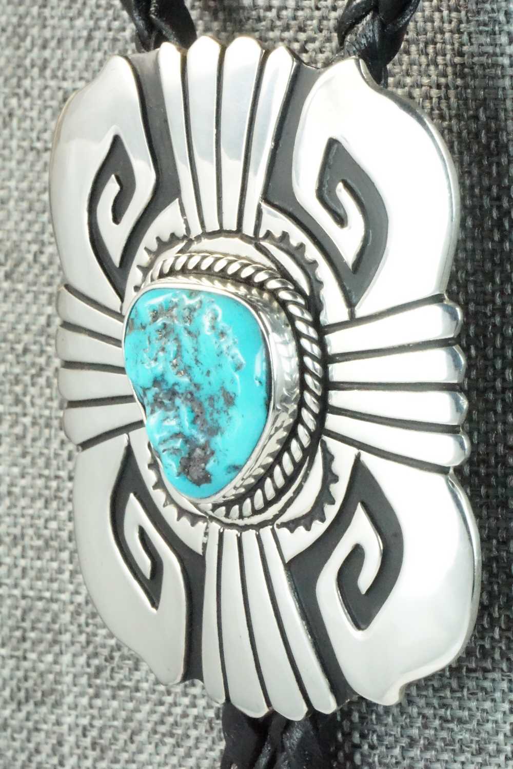 Turquoise & Sterling Silver Bolo Tie - Rosita Singer