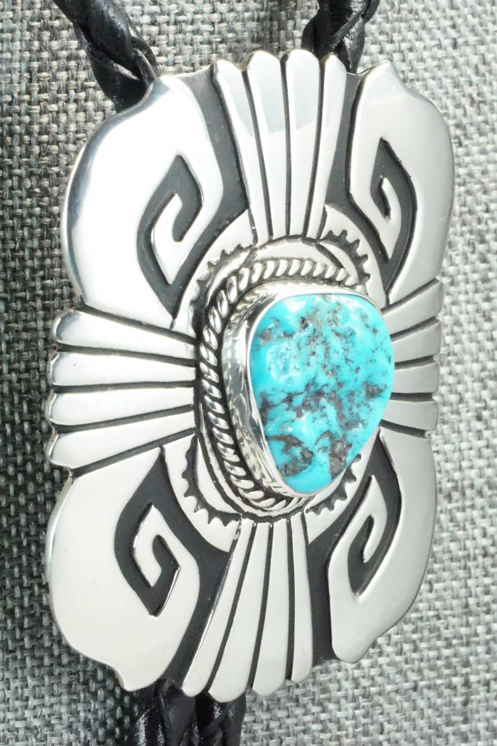 Turquoise & Sterling Silver Bolo Tie - Rosita Singer