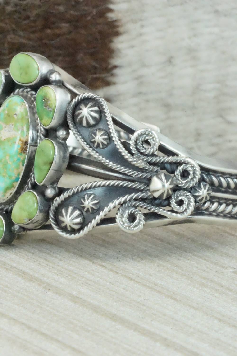 Turquoise & Sterling Silver Bracelet - Derrick Gordon
