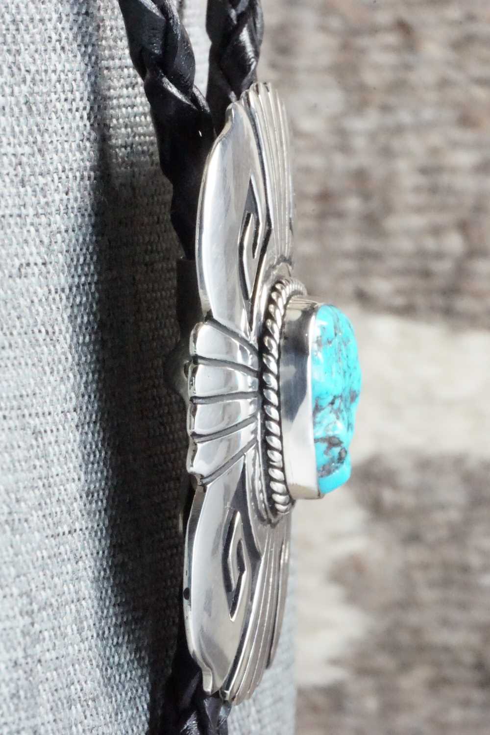 Turquoise & Sterling Silver Bolo Tie - Rosita Singer
