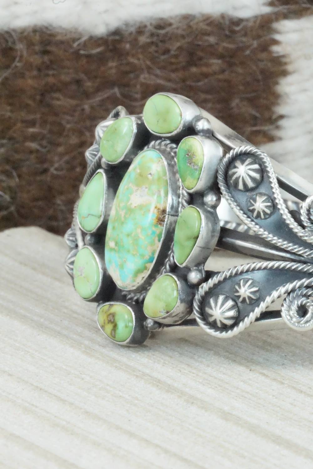 Turquoise & Sterling Silver Bracelet - Derrick Gordon